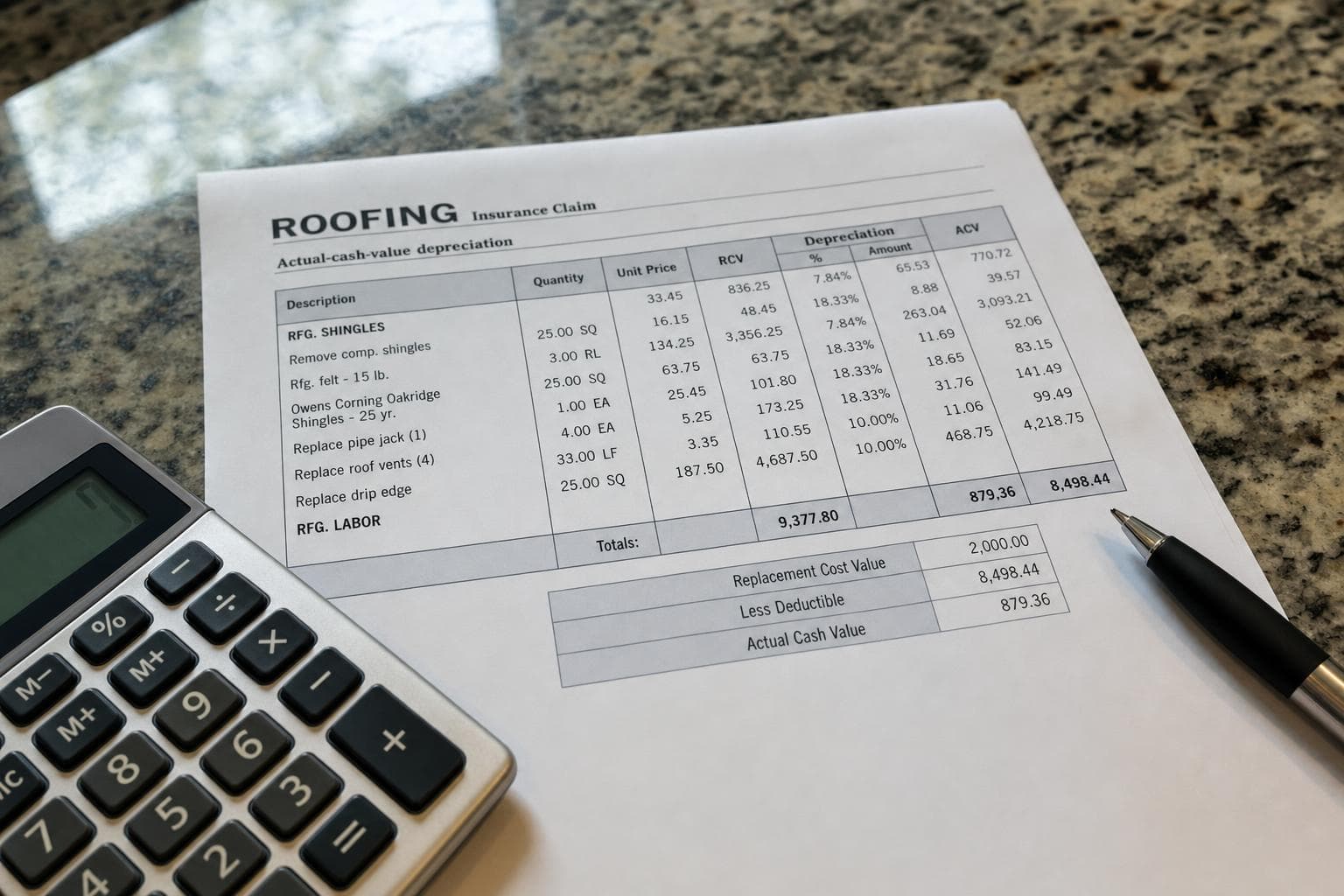 ACV vs RCV Roof Coverage in Florida: What You Actually Get Paid