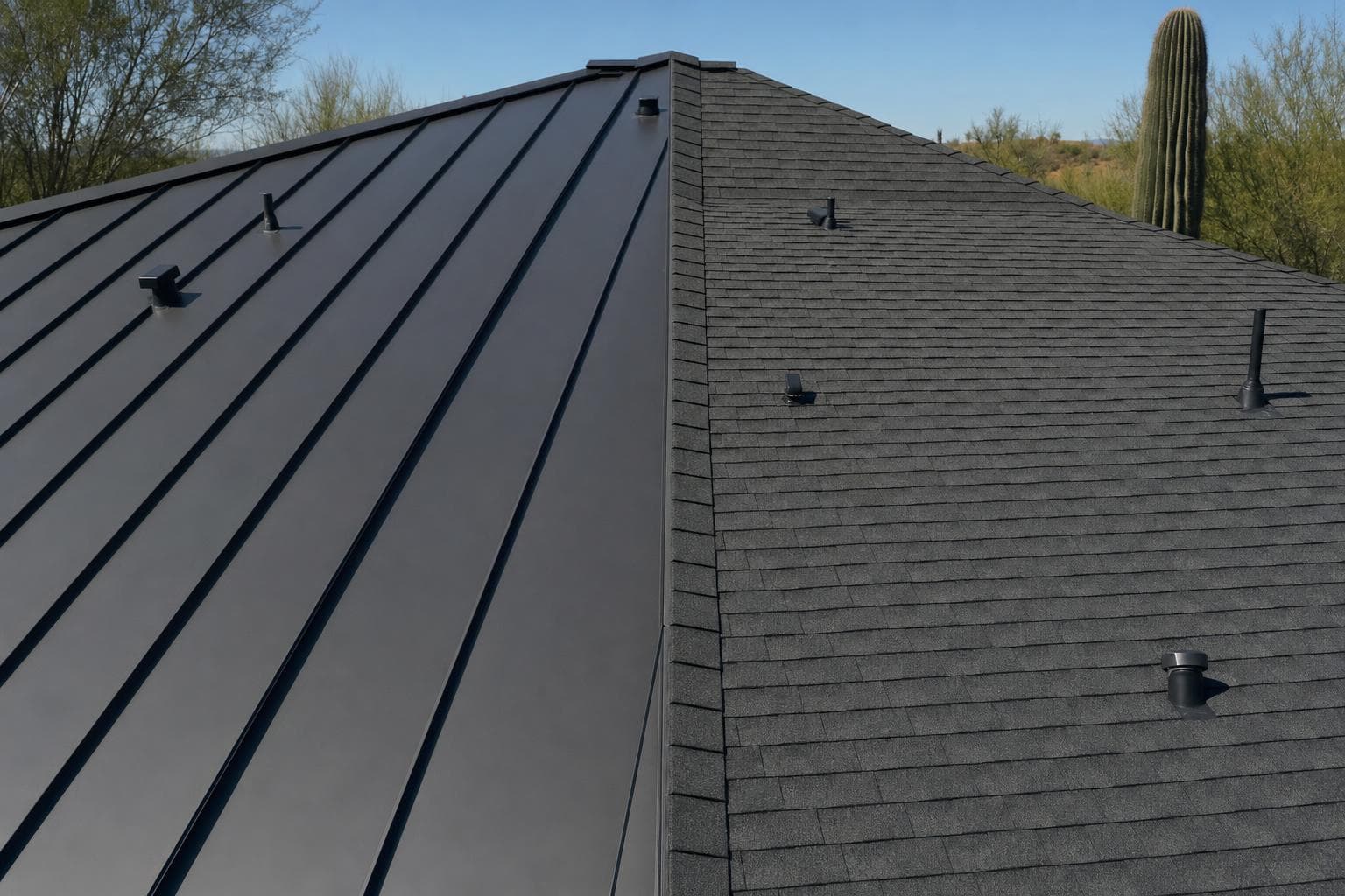 Metal vs Shingle Roof in Arizona: Prices, Lifespan Tradeoffs, and Which Makes Sense for You