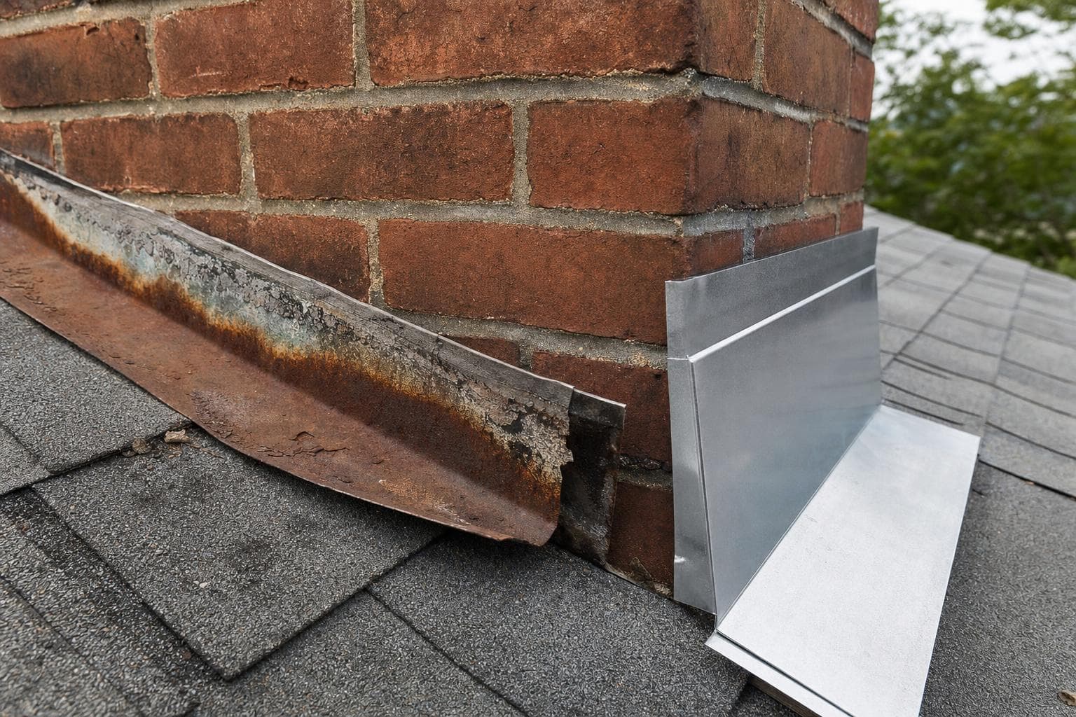 Roof flashing repair cost: the most common leak point.