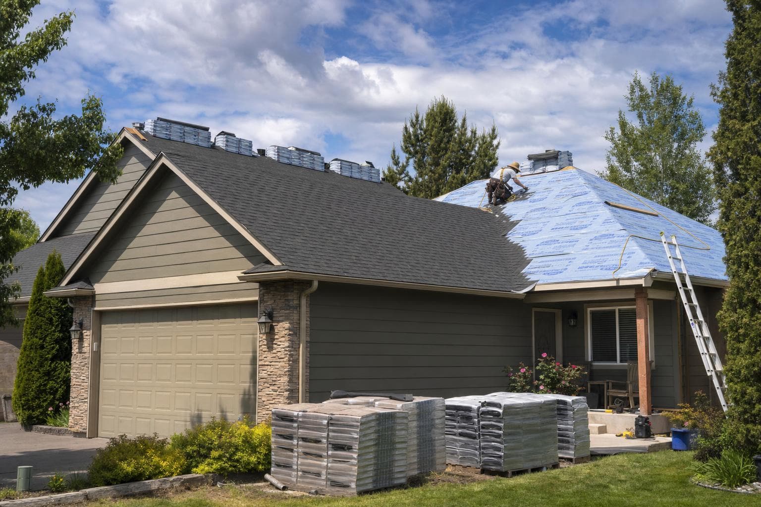 Roof installation cost: installed price by material.